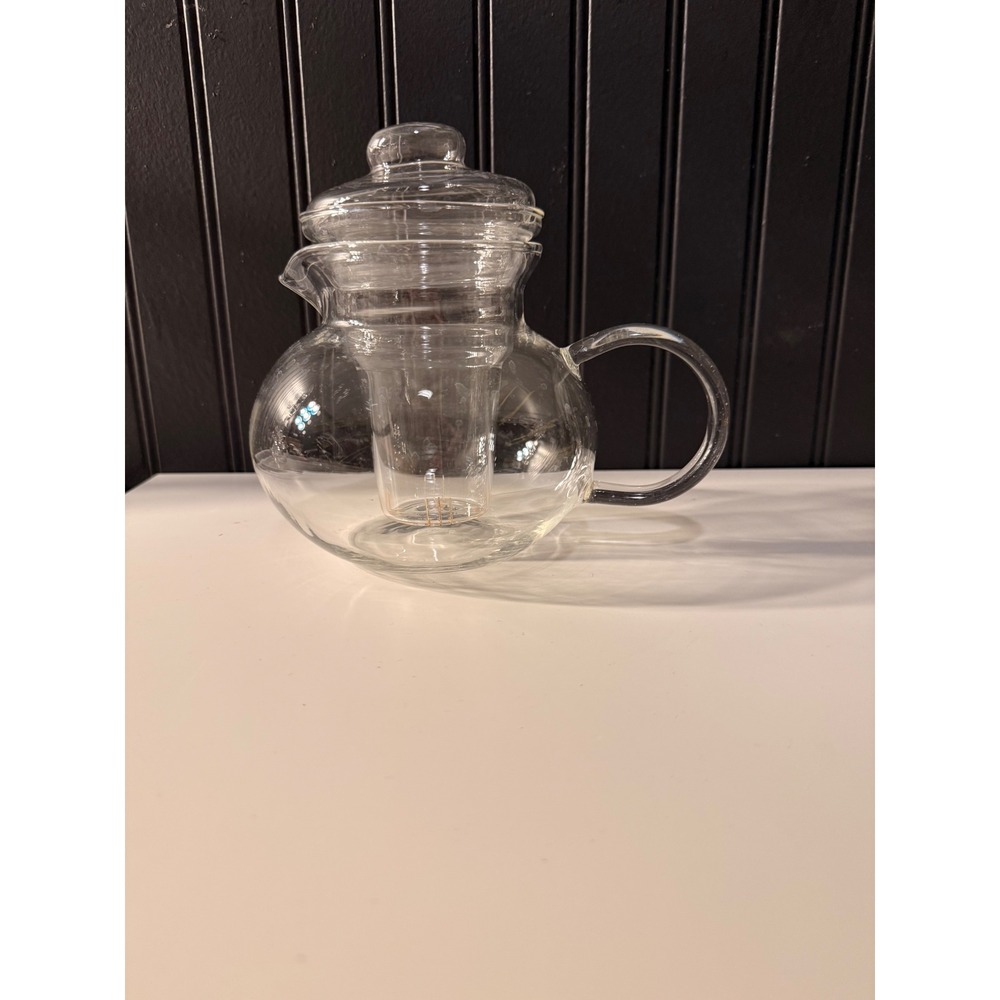 Primula Glass Teapot with Removable Glass Infuser and Lid Clear 3-Piece Set
